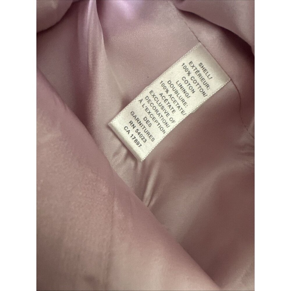 Banana Republic Pink Longline Trench Coat XS Vintage Buttons Jacket Satin Trim - Picture 4 of 15
